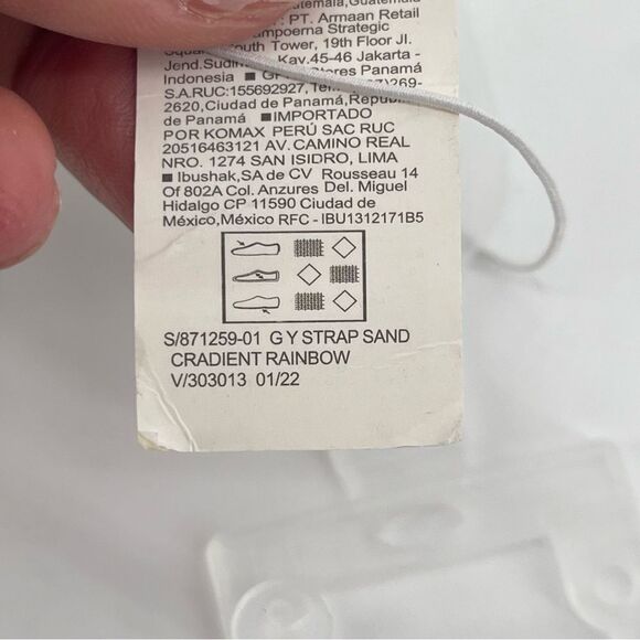 Old Navy Baby Girl’s Gradiant Rainbow Strappy Mixed Material Sandals 3 Months - Picture 13 of 14